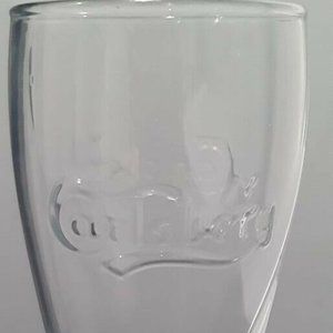 VINTAGE CARLSBERG 0.5L BEER GLASS WITH RAISED LETTERS - ADD TO YOUR COLLECTION